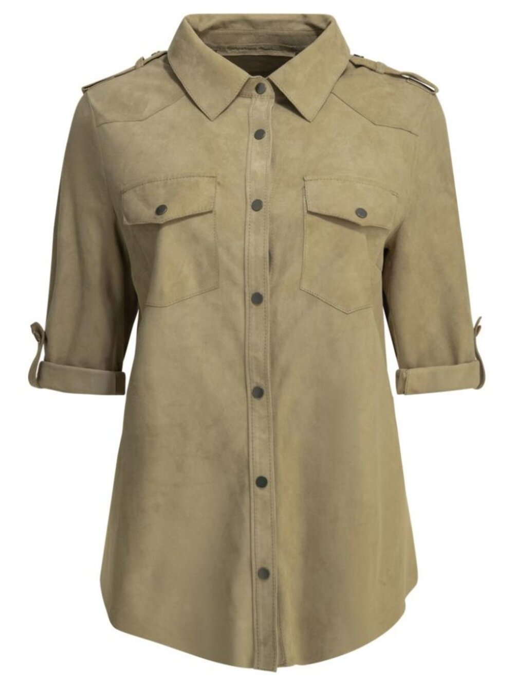 Salvatore Santoro Casual Suede Shirt Tag Size 42 Women